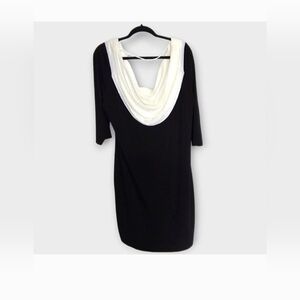 Calvin Klein Sheath Sz 18 W Dress Formal Black Tie Sequins Low Cowl  Glamcore